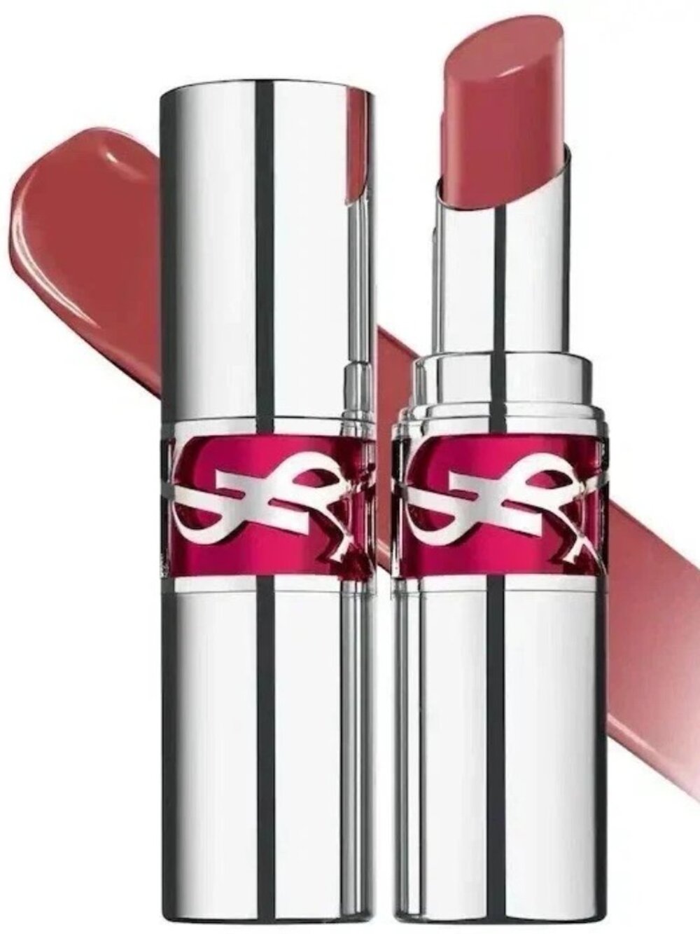 YSL WATERMELON HIGH Loveshine Candy Glaze Glossy Shine Lip Gloss Stick 0.11 oz - Picture 2 of 3